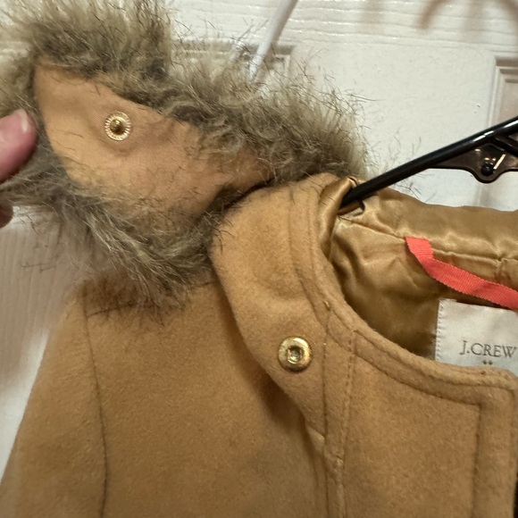 J Crew Womens Vail Faux Fur Trim Hooded Parka Coat Wool Blend J6178 Size 4 Petit - Picture 16 of 16